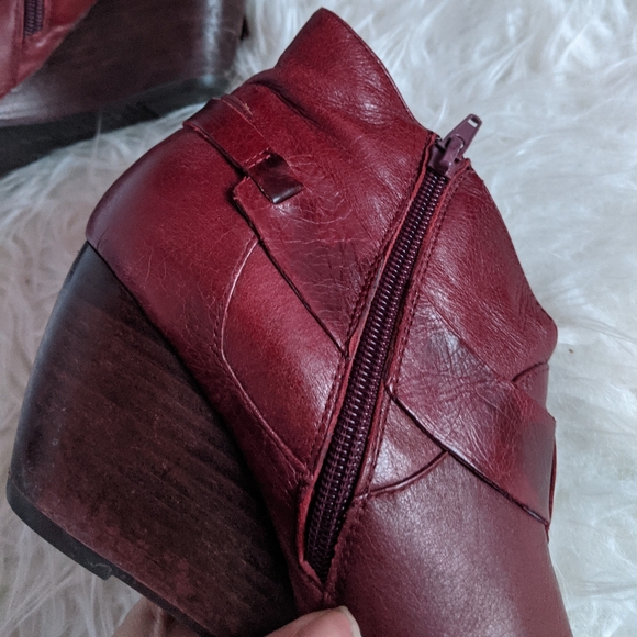 Miz Mooz Estelle Leather Wedge Ankle Booties 7.5 - Picture 9 of 14